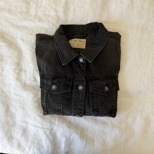 Free People Dark Wash Denim Jacket